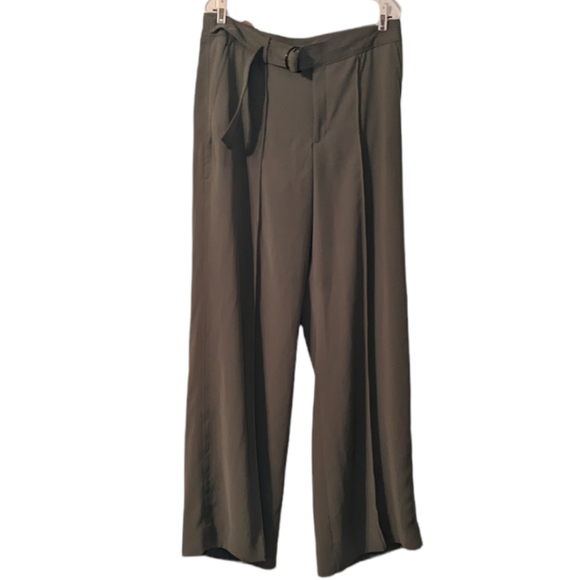 NWT Banana Republic High Rise Belted Wide Leg Trouser Pants 14 Long - Picture 2 of 13